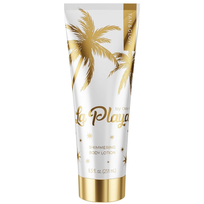 Onyx Onyx La Playa Tan  Glow Body Shimmer  Tan Extender  Illuminating Moisturizer  AntiStreak After Tanning Lotion  Body Highlighter with AntiCellulite  Moisturizing Effect Paraben Free
