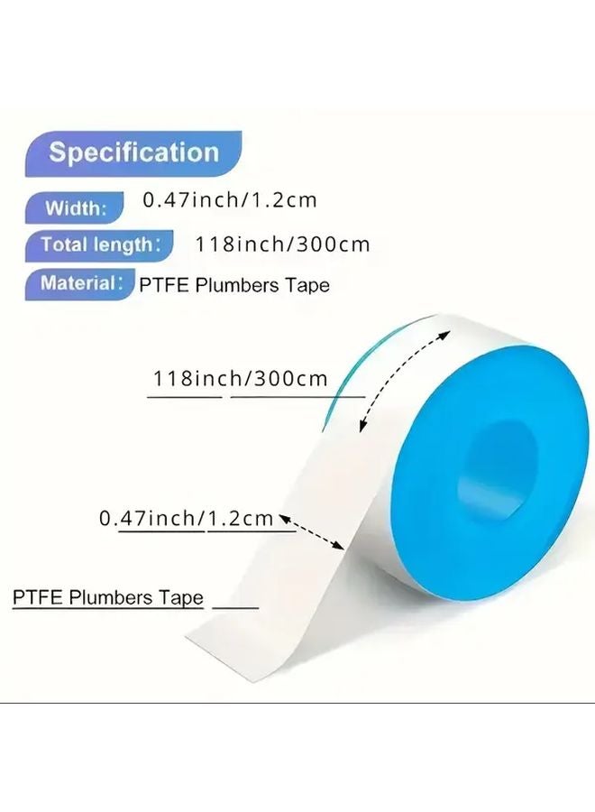 Blue PTFE Water Pipe Tape 1pc Oil Free Sealing Thread Tape - Image 4