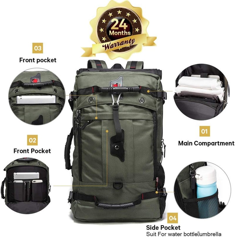 KAKA Travel Backpack, Carry On Backpack Durable Convertible Duffle Bag Fit for 15.6 Inch Laptop for Men and Women(Medium 35L) - Image 4