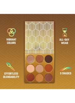 Juvia's Place Juvia's Place Palette The Warrior - Warm Golds, Browns & Bronzes, Shades of 9, Warm and Neutral Palette, Pigmented Makeup Palette Eye Color & Shine  - Image 3