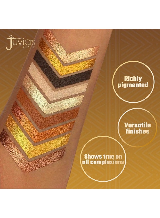 جوفياس بليس لوحة ألوان جوفيا بليس ذا واريور - ذهبي دافئ، بني وبرونزي، درجات من 9، لوحة ألوان دافئة ومحايدة، لوحة ألوان مكياج ملونة للعيون ولمعانها - Image 2