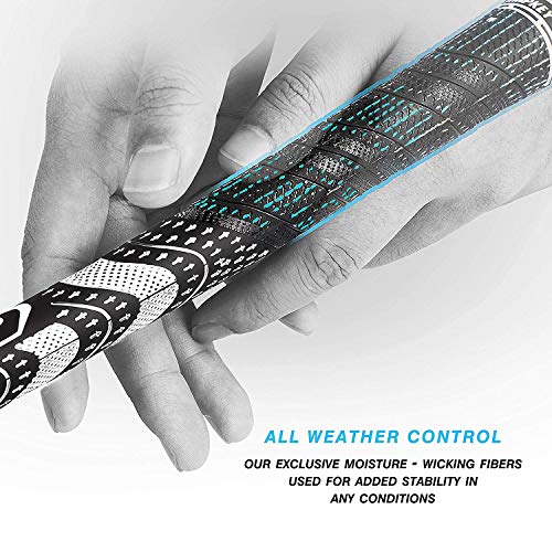 CHAMPKEY Premium Hybrid Golf Grips 13 Pack with All Repair Kits - All Weather Performance Golf Club Grips - High Traction and Control Half Corded Golf Grips for Men(Black,Midsize) - Image 3