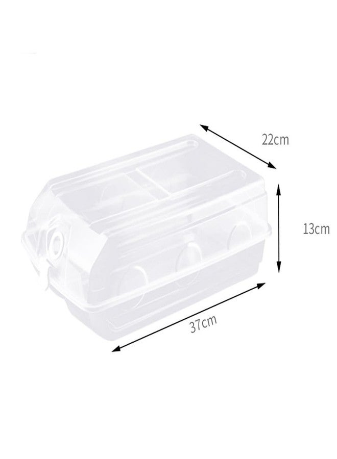 PRETYZOOM Stackable Flip Shoe Box Storage Container with Transparent Lid Thickened Plastic Organizer for Men and Women Sneakers and Boots 14.57 X 8.66 X 5.12 Inches - Image 4