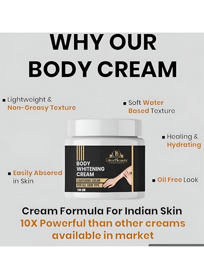 Diva Beauty Body Whitening Cream/Natural White Light Body Cream For Women and Men (100 Gm) - Image 4