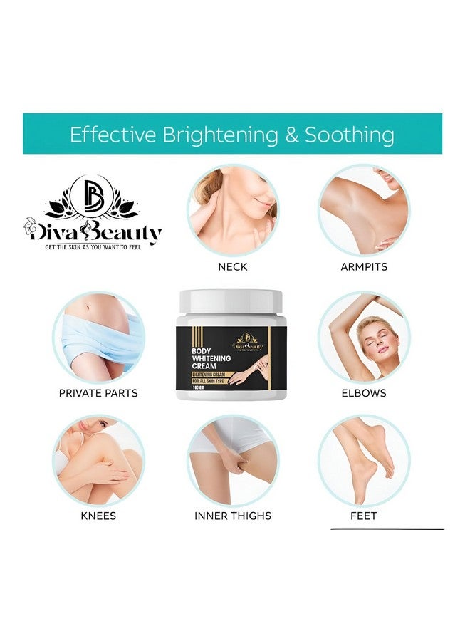 Diva Beauty Body Whitening Cream/Natural White Light Body Cream For Women and Men (100 Gm) - Image 5