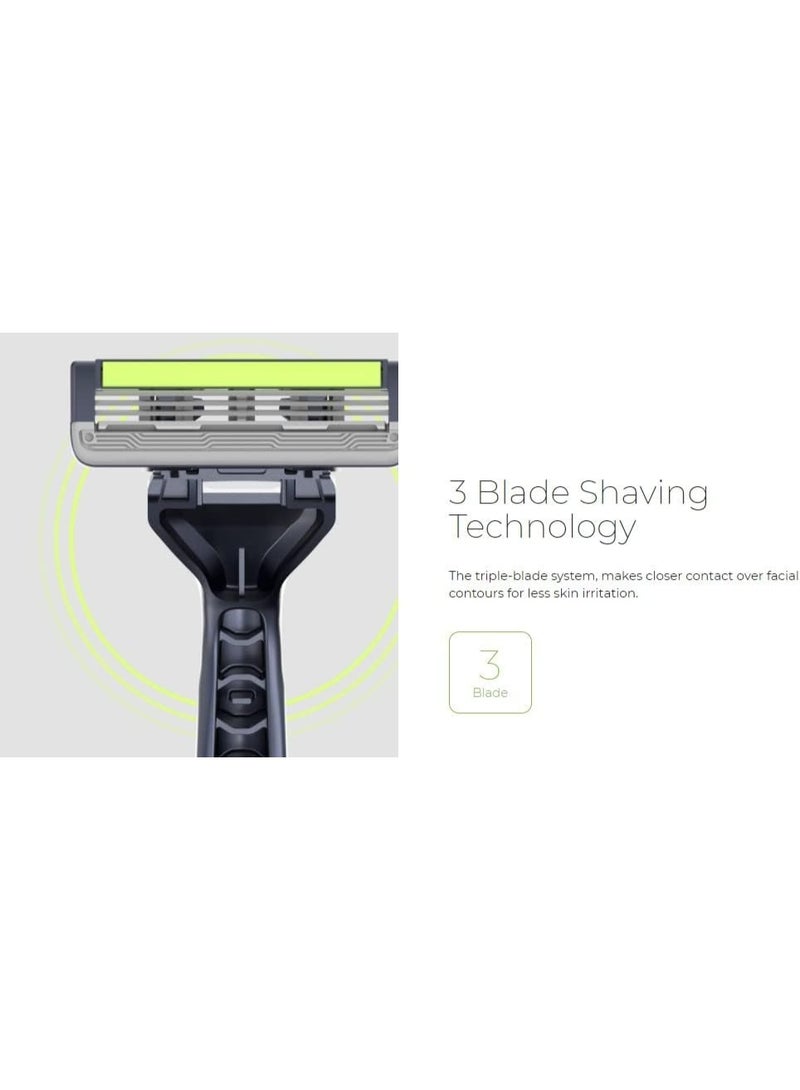 DORCO Pace 3 Fitman 3-Blade Disposable Razor - 3 + 1 Free - Image 3