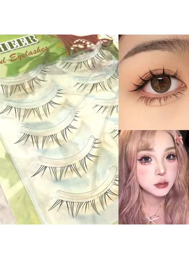 أسلوب بكين محاكاة الرموش السفلية المرسومة يدويًا تصميم قطعة واحدة مجزأة - Image 1