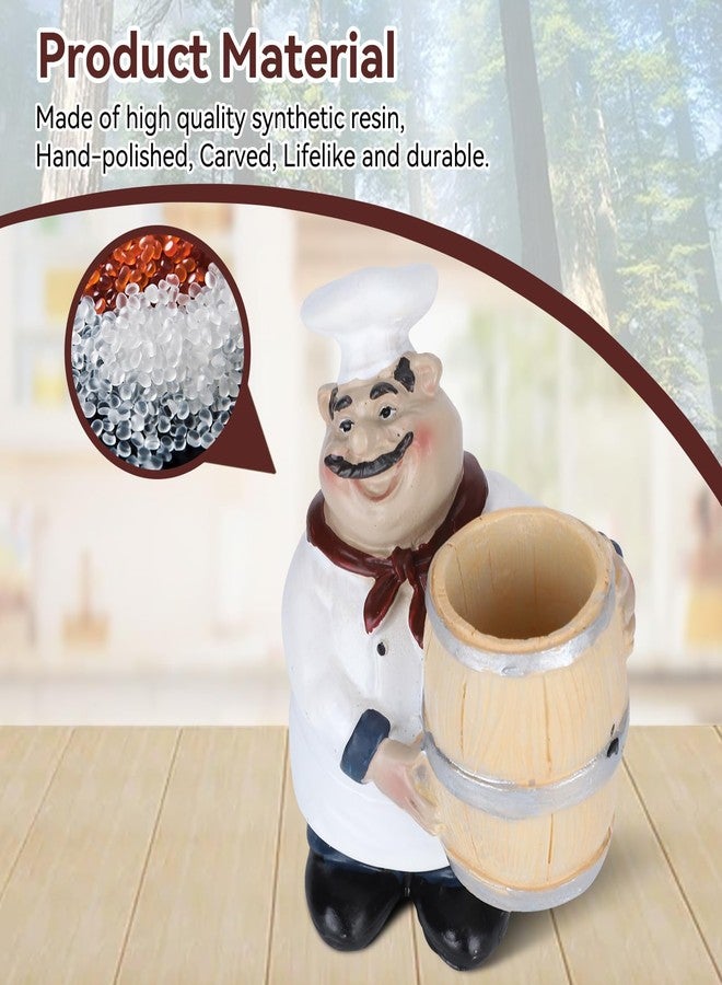 Agatige Chef Figurines Toothpick Holder, Resin Toothpick Dispenser with Italian Chef Statue Italian Restaurant Decorations for Kitchen Counter Restaurant Coffee Shop Decor - Image 4