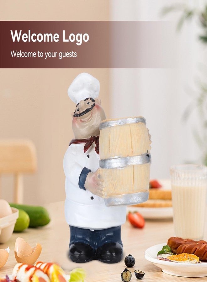Agatige Chef Figurines Toothpick Holder, Resin Toothpick Dispenser with Italian Chef Statue Italian Restaurant Decorations for Kitchen Counter Restaurant Coffee Shop Decor - Image 5