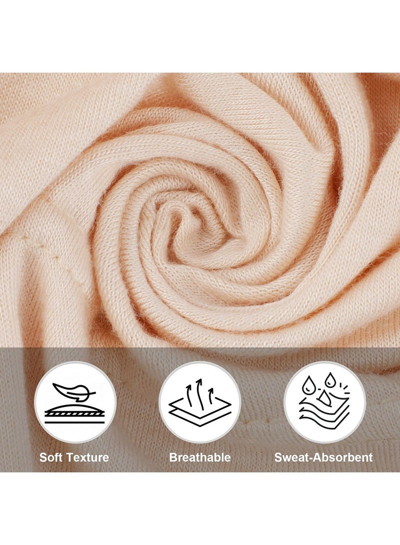 Mmmon 3Pcs Muslim Turban Hat with Tie Back Closure, Inner Hijab Caps, Underscarf Bonnet Hats, Female Headwrap Turbante Mujer,1 Black 1 White and 1 Khaki - Image 5
