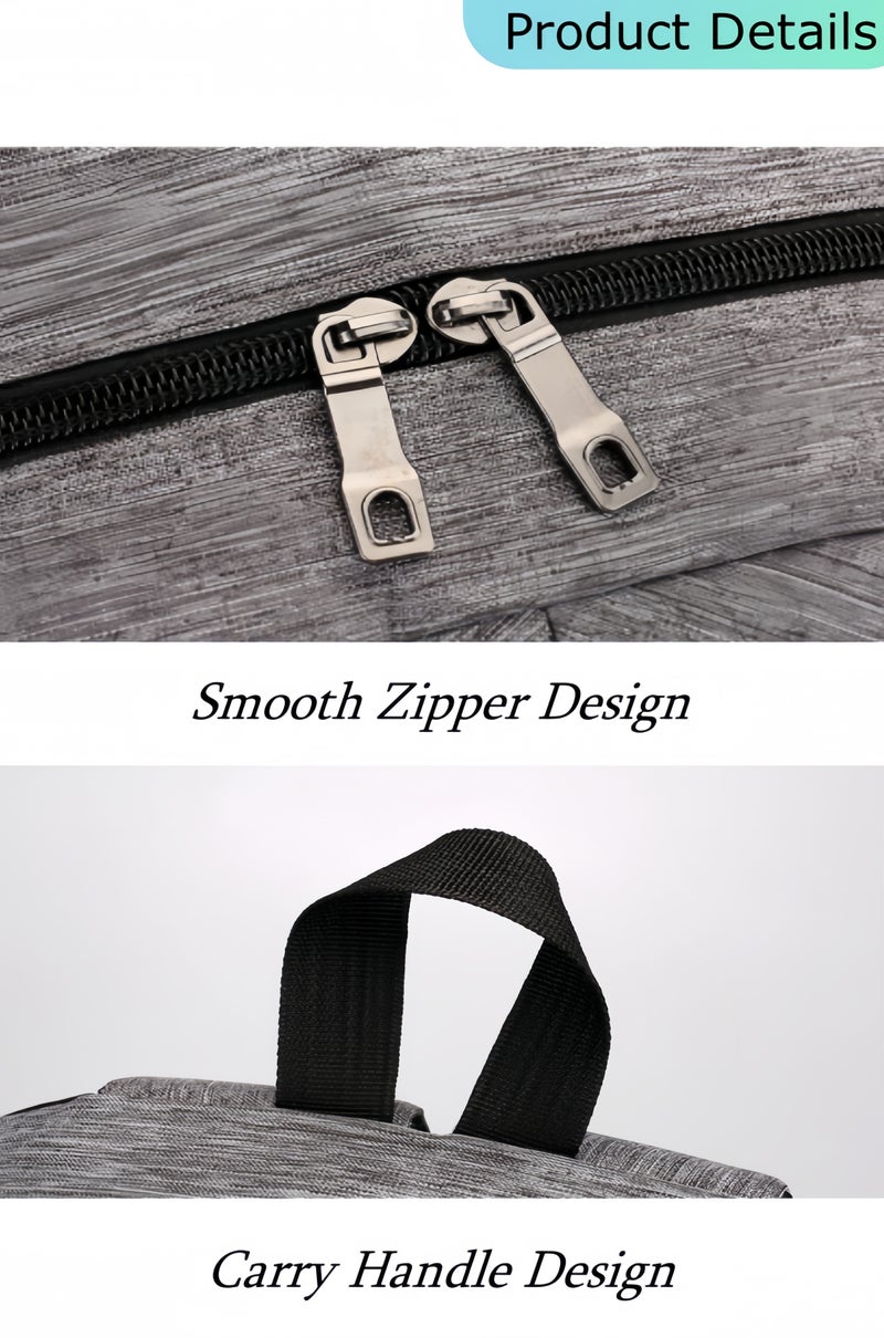 هالامودو حقيبة ظهر كاجوال خفيفة الوزن للكمبيوتر المحمول مكونة من 3 قطع، حقيبة ظهر عمل للرجال والنساء، حقيبة ظهر كلاسيكية للكلية، حقيبة للمشي لمسافات طويلة، حقائب ظهر للسفر - Image 3