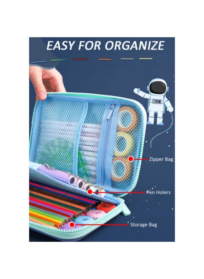 Storio Storio Big Size Eva 3D Cover Large Capacity Space Astronaut Pencil Case Compartments, School Pouch Premium Stylish Pen Holder (Big Size Astronaut Pencil Case) - Image 3