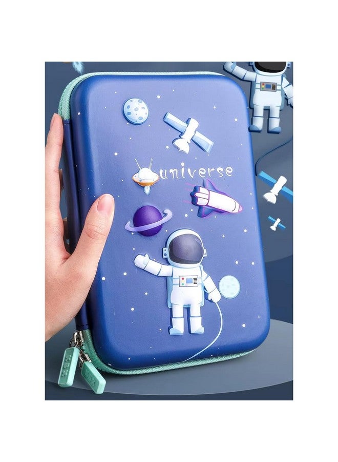 Storio Storio Big Size Eva 3D Cover Large Capacity Space Astronaut Pencil Case Compartments, School Pouch Premium Stylish Pen Holder (Big Size Astronaut Pencil Case) - Image 1