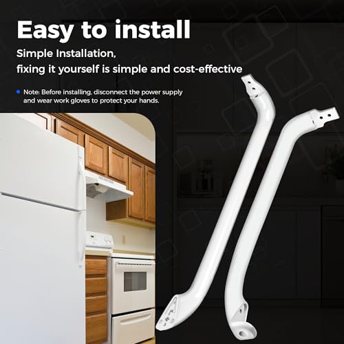 Romalon WR12X22148 Refrigerator Door Handle Set Fit for GE Refrigerator Freezer Door Handle Replace WR12X20141 PS9864030 AP5949272 WR12X11010 gth18gbddrww - Image 4