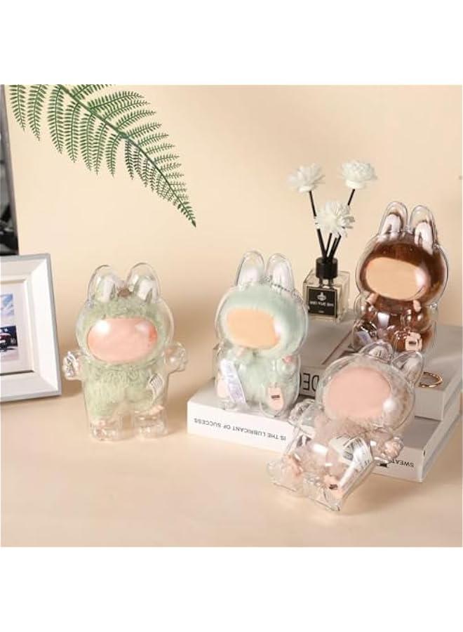 Protective Cover for LABUBU Plush Figure Doll, Plastic Protective Cover for LABUBU The Monsters Figure Keychain, Storage Transparent PVC Keychain Model Walking Display Bag for Fan Collection  - Image 5