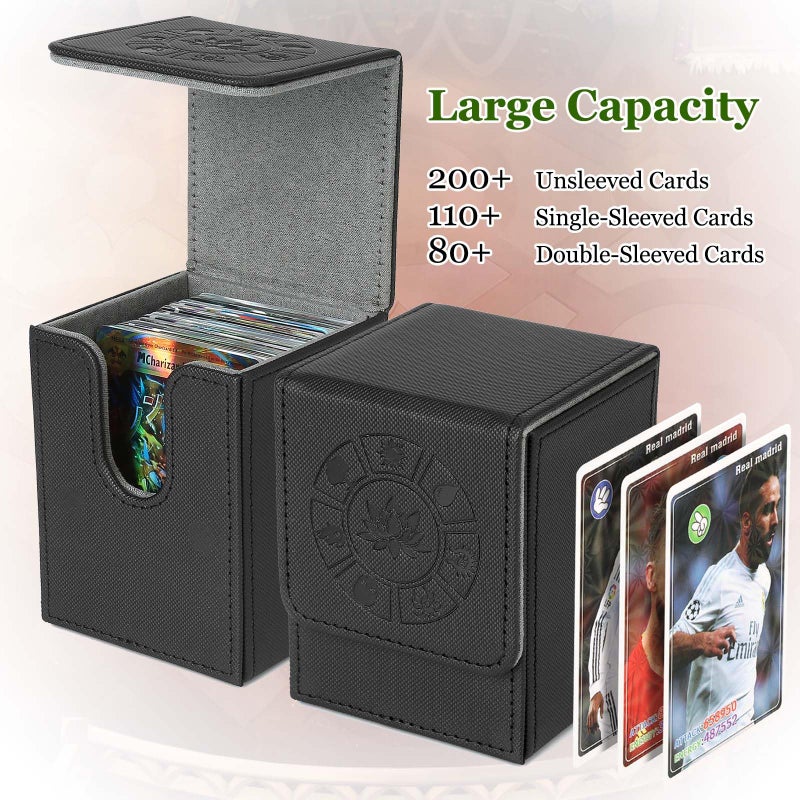 Arkeiliy MTG Deck Box with 50 Pcs Card Sleeve, 110+ Card Storage Leather Deck Box for Magic Commander, Collectible Trading Card Cases (4 Pack III) - Image 2