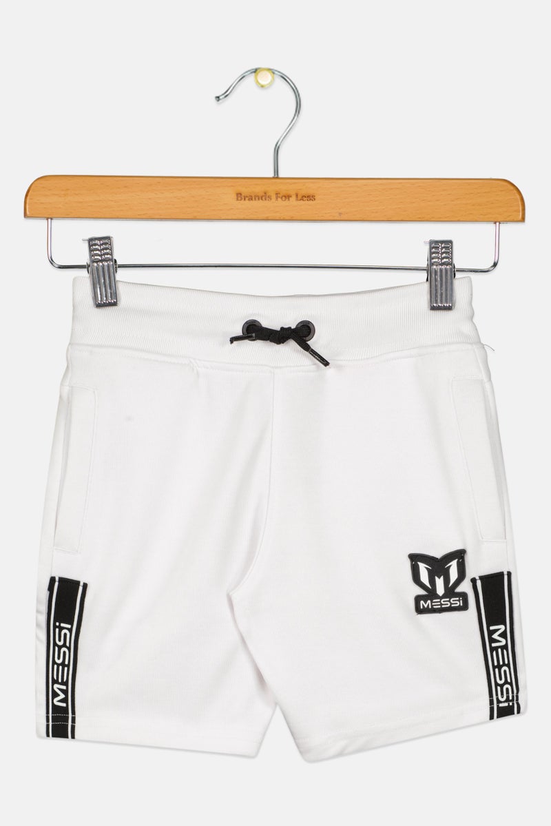 MESSI Kids Boy Sportswear Fit Football Shorts, White - Image 2