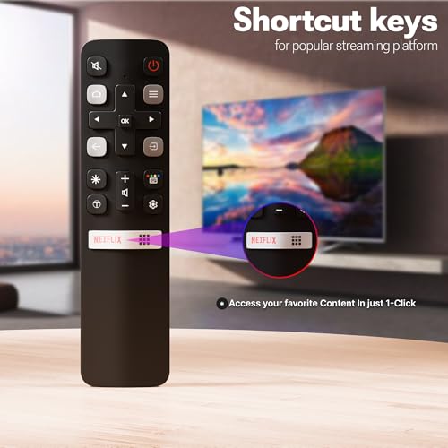 ZdalaMit Original Remote Control Compatible with TCL Tv Remote Original RC802V Model Suitable for Any Iffalcon TCL Smart Android 4k FHD QLED Television No Voice Command or Google Assistance Feature - Image 2