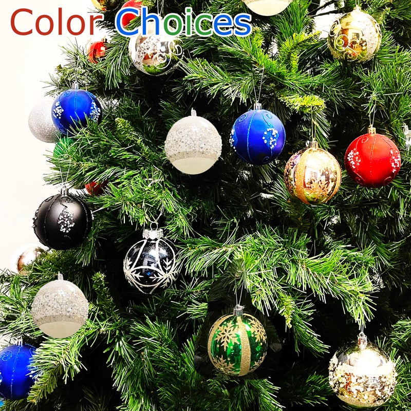 allgala Allgala 6-PK 3 Inch Luxury Glitter Rich Decoration Christmas Tree Ornament Balls-Rose Gold-XB93107  - Image 3