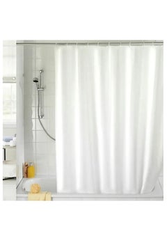 Kutis ستارة دش للحمام مكونة من قطعة واحدة، ستارة دش مقاومة للماء مع خطافات، أبيض 180x180 سنتيمتر  - Image 3