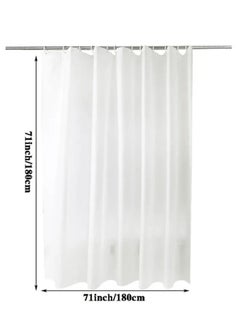 1-Piece Bathroom Shower Curtain Waterproof Shower Curtain With Hooks White 180x180 Centimeter - pzsku/Z69F490FB6848F115F3F4Z/45/_/1703582022/af9db227-7dc8-4614-bbb3-5b285223f1a2