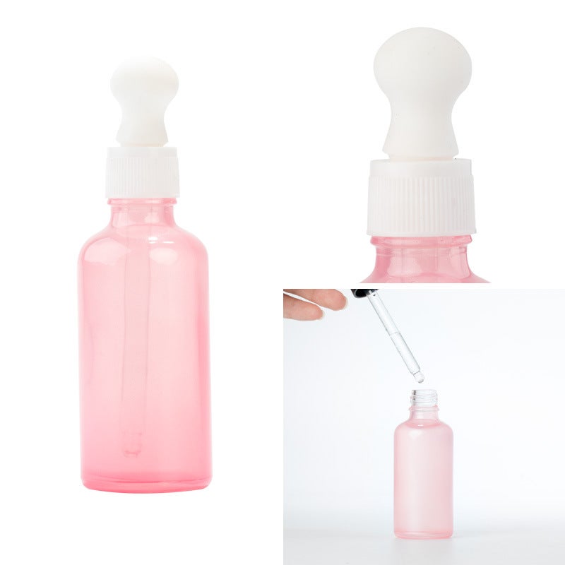 Pink Perfume Bottle Glass Spray Bottle Fine Mist Screw Cap Essential Oil Dropper Sub-Bottling Watering Can Press Emulsion Bottle - Image 5