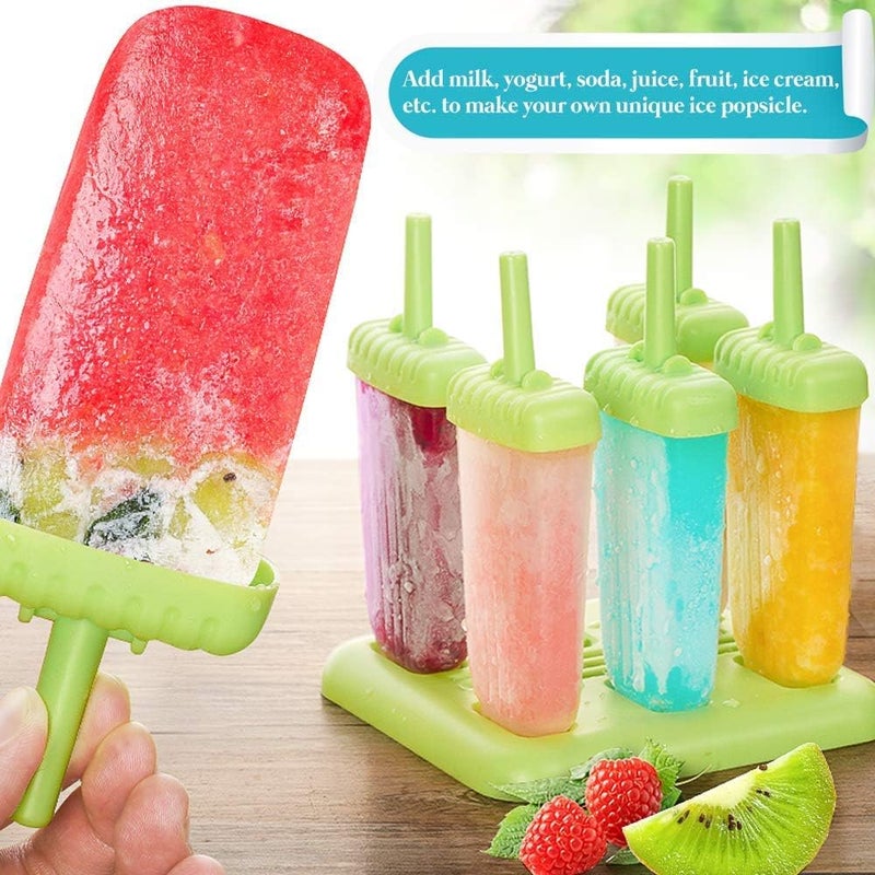 Stadash Homemade Popsicle Molds Set of 6 Reusable BPAFree Ice Cream Tray with Sticks Kulfi Candy Frozen Ice Lolly Mold EasyRelease Summer Treat Maker for Kids Adults Fun Ice Pop Mould - Image 4