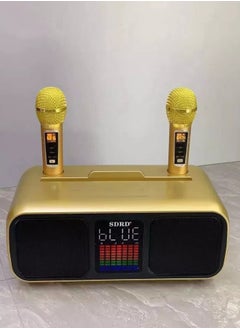 SDRD Karaoke System with Dual UHF Wireless Microphones – Bluetooth & Multi-Port PA Speaker for Adults & Kids – AUX/USB/Type-C/TF Support – Ideal for Home Parties, Events & Outdoor Fun  - Image 2
