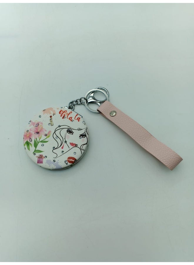 Genaric مرآة يدوية أنيقة مع أحجار الراين - Image 1