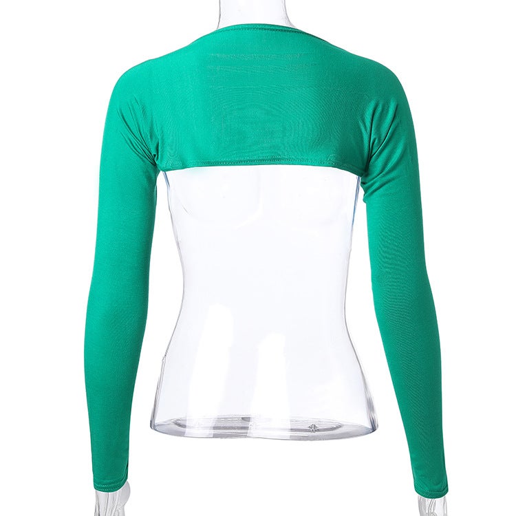 Ready Stock Modal Fabric Solid Color Raglan Sleeves Shawl Fashion Versatile Bottoming Shirt Shawl - Image 5