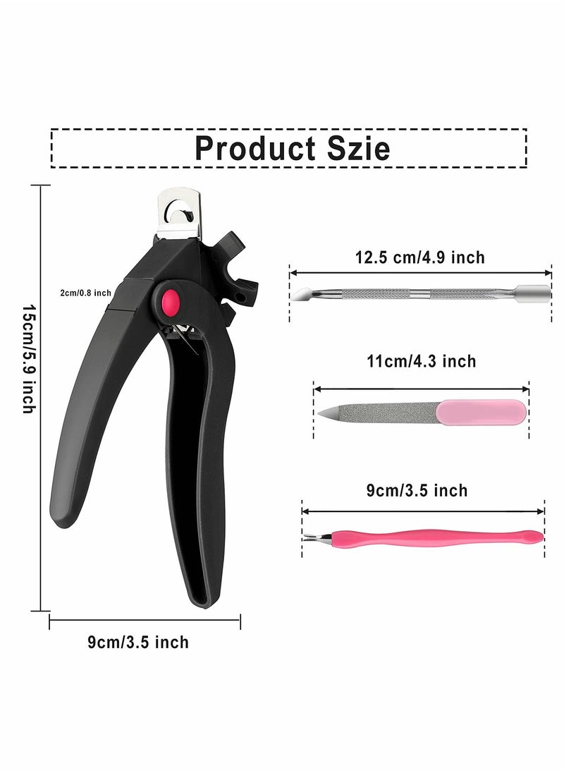 Generic - Adjustable Acrylic Nail Clipper - Stainless Steel Nail Tip Cutter with Recycling Feature, Ideal for Trimming Artificial Nails and Toe Nails for Professional Manicure Projects. - Image 1