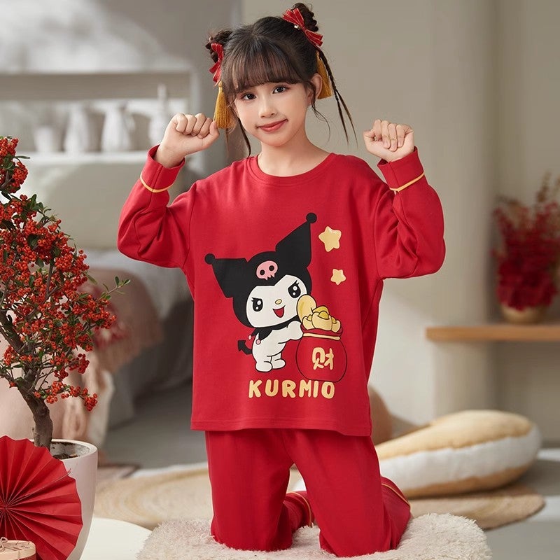 Year Of The Snake Red Sweater New Year Parent-Child Lapel Crewneck Family Of Three Or Four - Image 5
