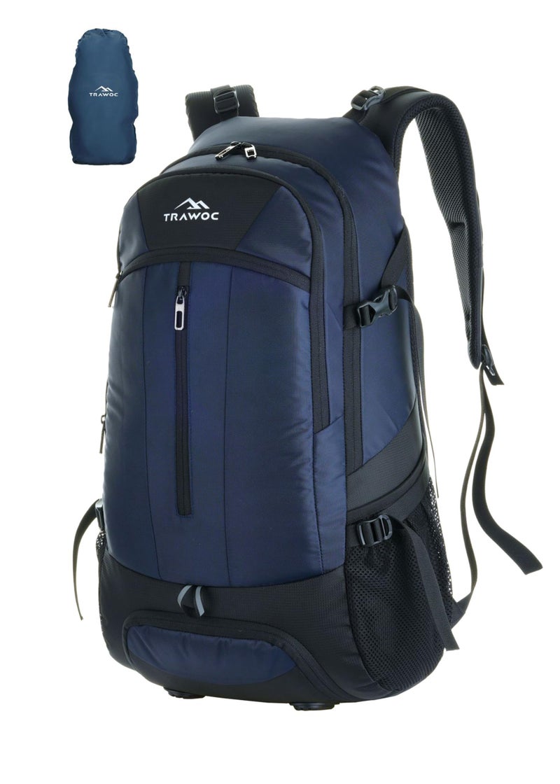 TRAWOC FALCON 40 Litre Travel Backpack Laptop Backpack for Men and Women, Casual Daypack with Rain Cover Hiking, Trekking, Travelling Bag Navy Blue, LHK005 - Image 1
