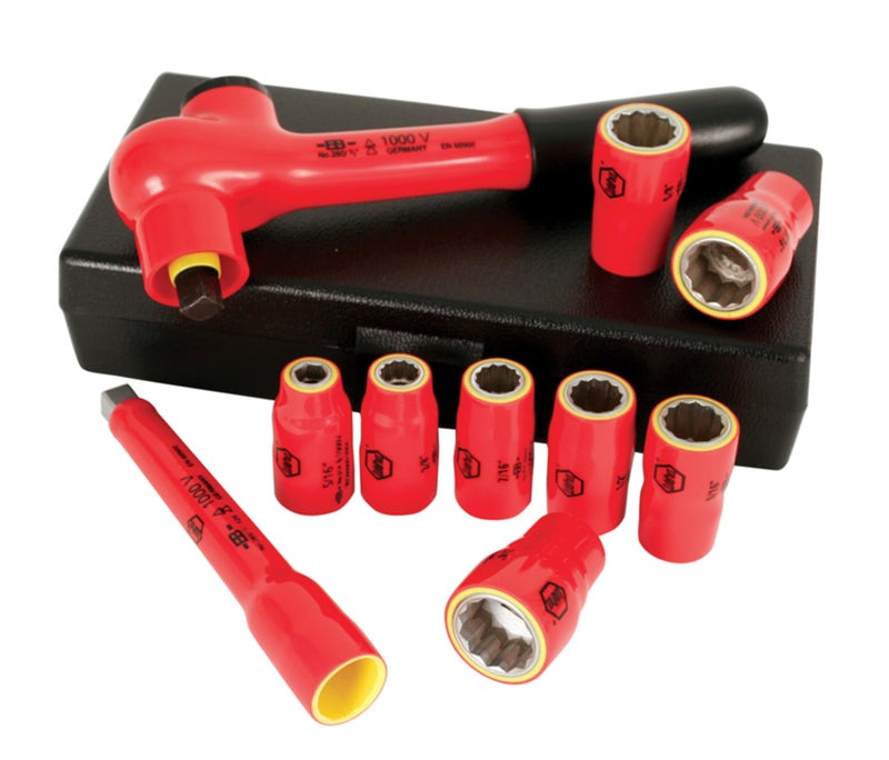 Wiha 31590 Drive Socket Set Metric 38Inch 1000 Volt 10 Piece - Image 2
