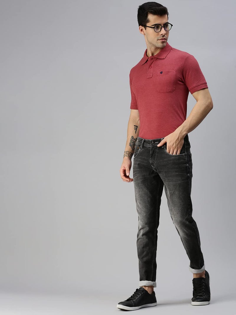 ONN Men's Solid Regular Fit Polo NC432_WN_1PC_Wine_Small: 80-85 Cms - Image 5