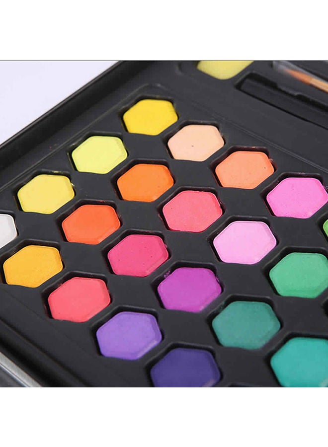 NIBEMINENT Watercolor Paint Set 36 Assorted Colors Solid Water Color Pigment With Brush Paintbrush Pencil Sponge Paper Art Supplies For Artists Beginners Students Adults Drawing Painting Coloring Pink - Image 4