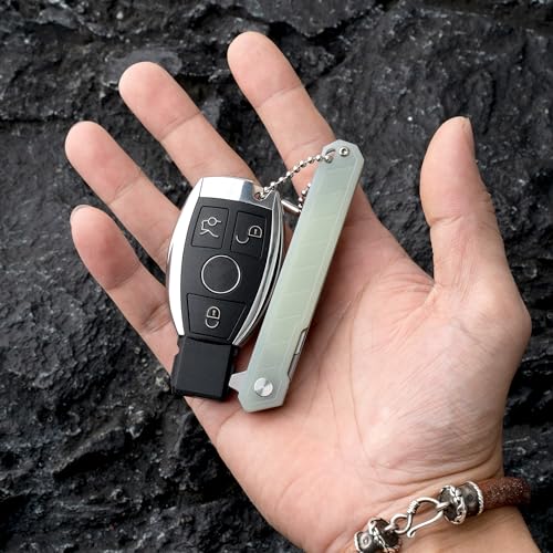 OLITANS G046 Mecha Mini Slim Folding Scalpel with 5pcs #24 and 5pcs #60 G13 Handle with Liner Lock, Utility EDC Pocket Knife with Back Clip（Jade Color） - Image 5