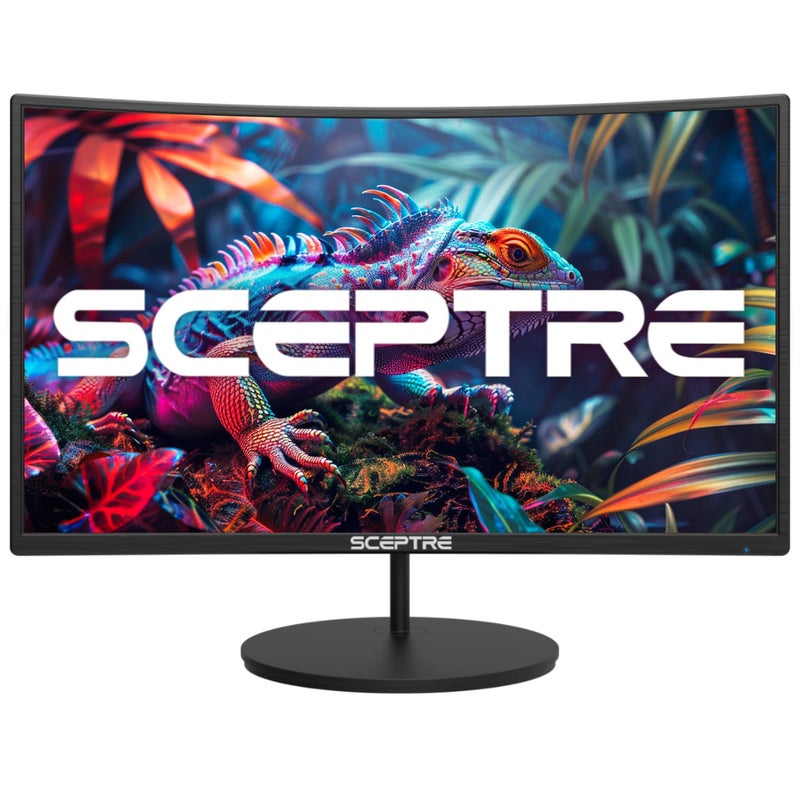 Sceptre جديد! شاشة ألعاب من سبيكتر مقاس 24 بوصة منحنية 100 هرتز 1080 بكسل R1500 98% sRGB HDMI x2 VGA مكبرات صوت مدمجة، تركيب على الحائط VESA، لون أسود 2026 (سلسلة C248W-1920RN) - Image 1