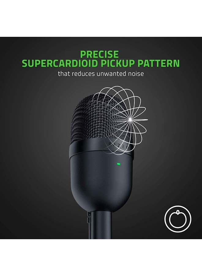 Seiren Mini Desktop Microphone Ultra Compact Build Heavy Duty Black Wired  - Image 2