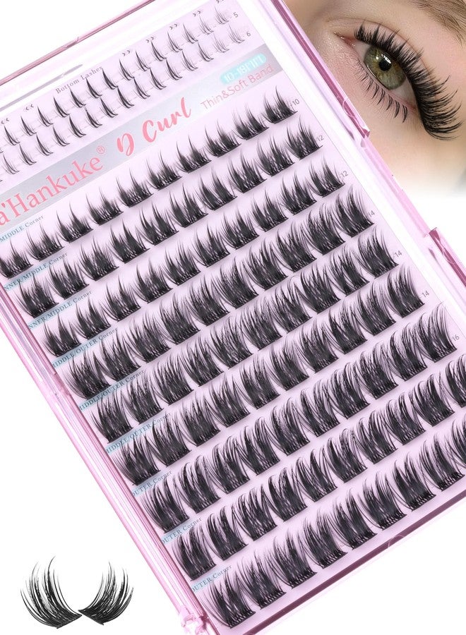 Boahankuke Wispy Lash Clusters with Bottom Lashes 10-18mm Volume Eyelash Clusters CD Curl DIY Cluster Eyelash Extensions Manga Individual Lashes with Thin Band Ultra Lightweight Cluster Lashes for Daily Wear - Image 1