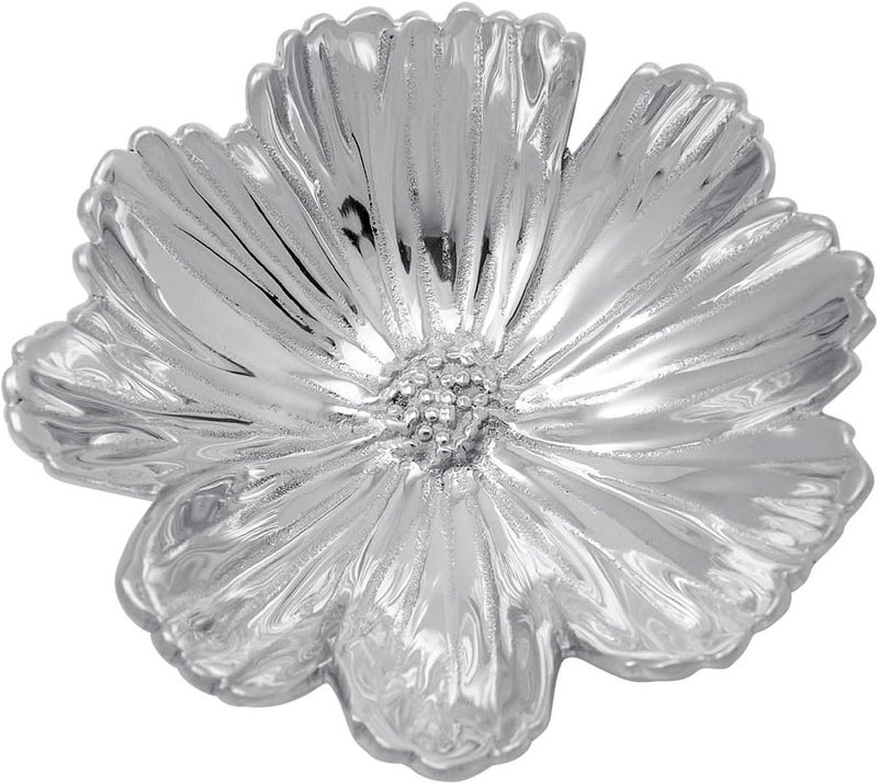 Mariposa MARIPOSA COSMOS SAUCE DISH  SILVER  BRILLANTE  GIFTS  NUT  SAUCE DISHES  RECYCLED SANDCAST ALUMINUM  HANDMADE IN MEXICO - Image 1