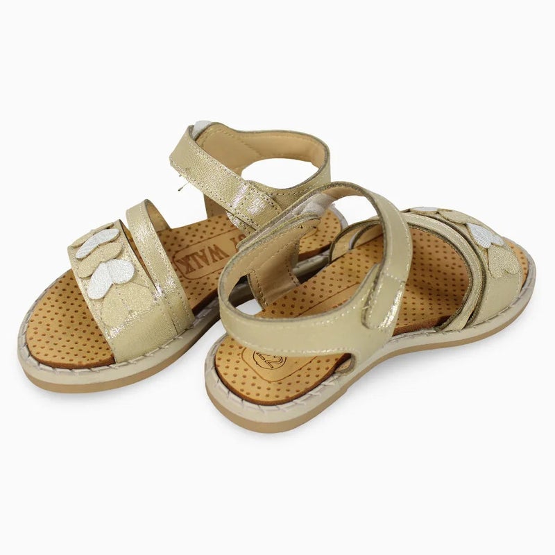 EASY Girls Leather Sandals – Hearts Detail - Image 2