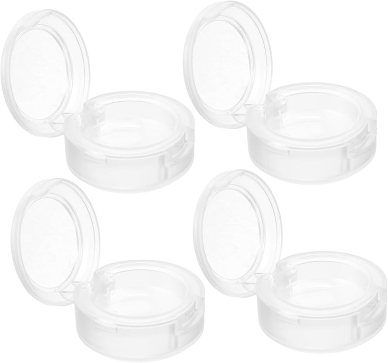 4pcs Empty Plastic Eyeshadow Pans Small Cosmetic Containers for Lip Balm and Blush Durable Makeup Accessories for Women Convenient Travel-friendly Design - Image 1