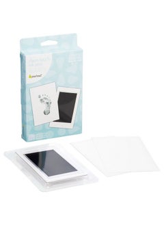 pearhead Newborn Baby Handprint Or Footprint Cleantouch Ink Pad Kit No Mess Baby Safe Print Kit Newborn Keepsake Black 2 Impression Cards Small Size  - Image 1