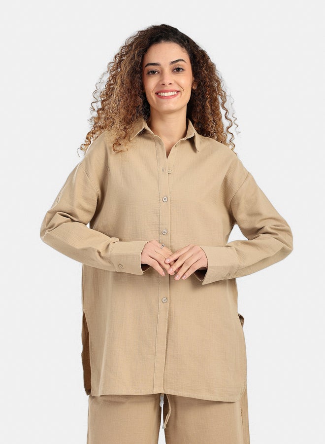 Carina Button-Up Lounge Shirt - Image 2