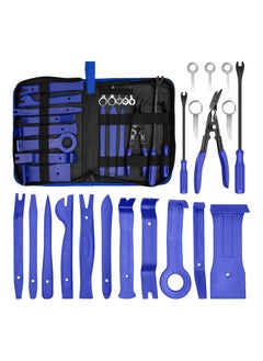 SYOSI 19pcs Trim Removal Tools Clip Pliers, Car Panel Door Audio Trim Removal Tool Kit, Auto Clip Pliers Fastener Remover Pry Tool Set with Storage Bag, for Door Panel, Moldings, Emblems, Window Trims  - Image 1