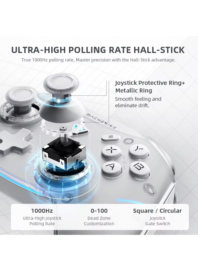 MACHENIKE G5 Pro Max Gaming Controller With Charging Dock RGB Wireless Gamepad Hall Effect Joystick Trigger For Switch PC Phone - Image 3