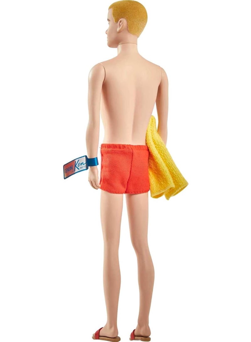 Barbie Signature Ken 60th Anniversary Vintage Doll Reproduction (12-inch) with Silkstone Body and Wrist Tag, for the Adult Collector - Image 5
