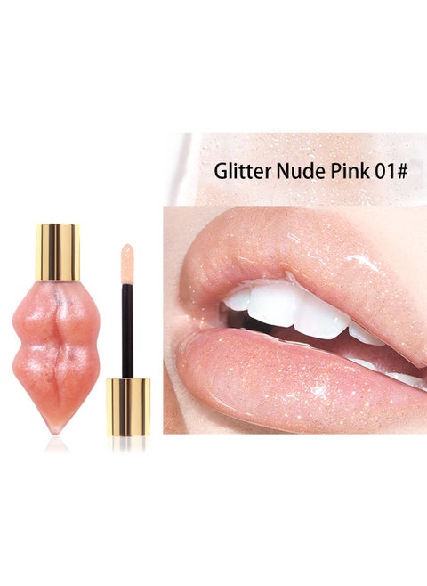 Lip Plumper with Mint and Ginger Extract, Glossy Tinted Lip Glaze, Long-Lasting Non-Stick Hydrating Lip Care for Women