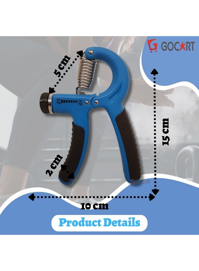 GOCART WITH G LOGO GOCART WITH G LOGO Hand Grips Strengthener, Adjustable Resistance 22-88 Lbs, Hand Exerciser Strength Trainer Hand-Muscle Developer, Build Hand Finger Wrist and Forearm Strength Easily in Blue Color - Image 2